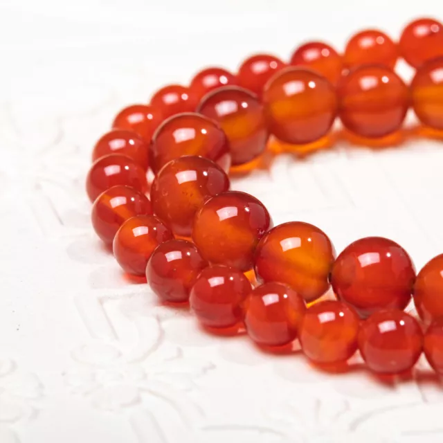 Red Agate Energy stone Natural Gemstone Round Beads Handmade Healing Crystal 8mm