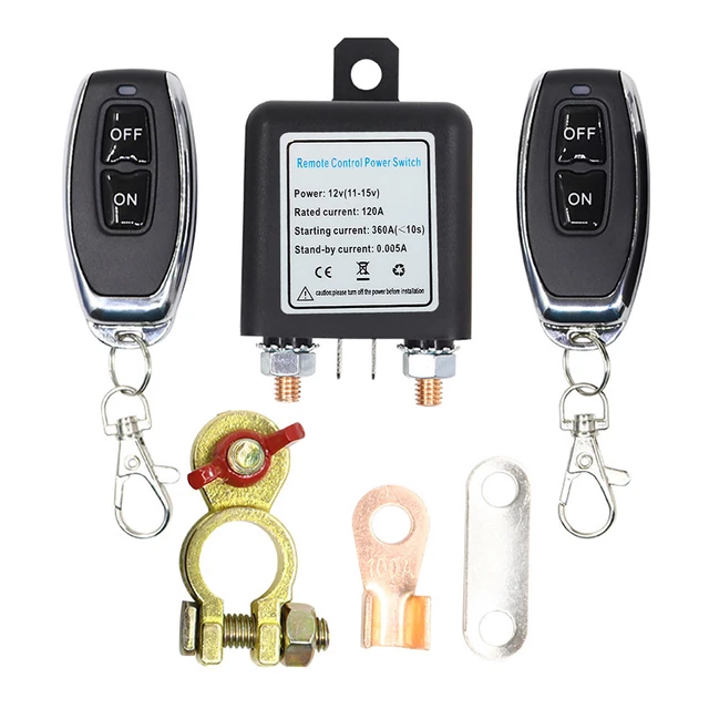 CAR BATTERY ISOLATOR Disconnect Cut Off Master Switch W/+Wireless