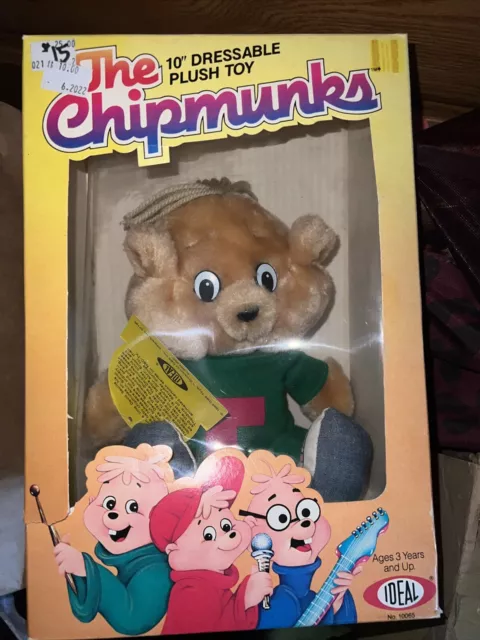 1983 Alvin The Chipmunks 10 Ideal Dressable Plush Toy
