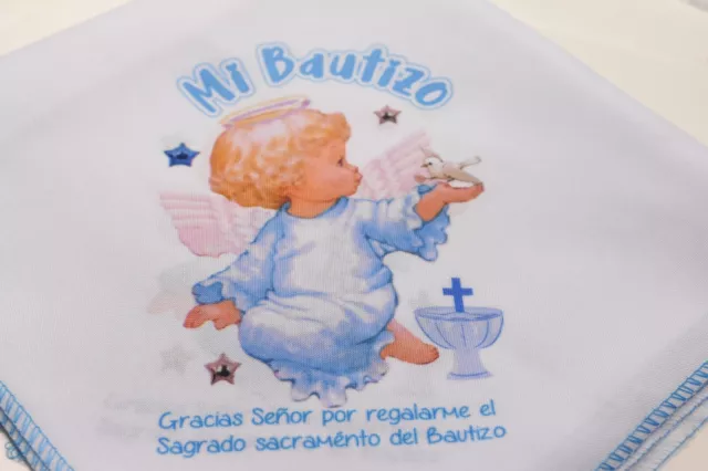 12 Bautizo Servilletas Recuerdos Baby Blue Baptism Favors Table Napkins Mesa Boy