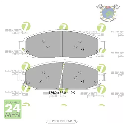 Pastiglie freno ecp-s Anteriore per JEEP GRAND CHEROKEE III II COMMANDER