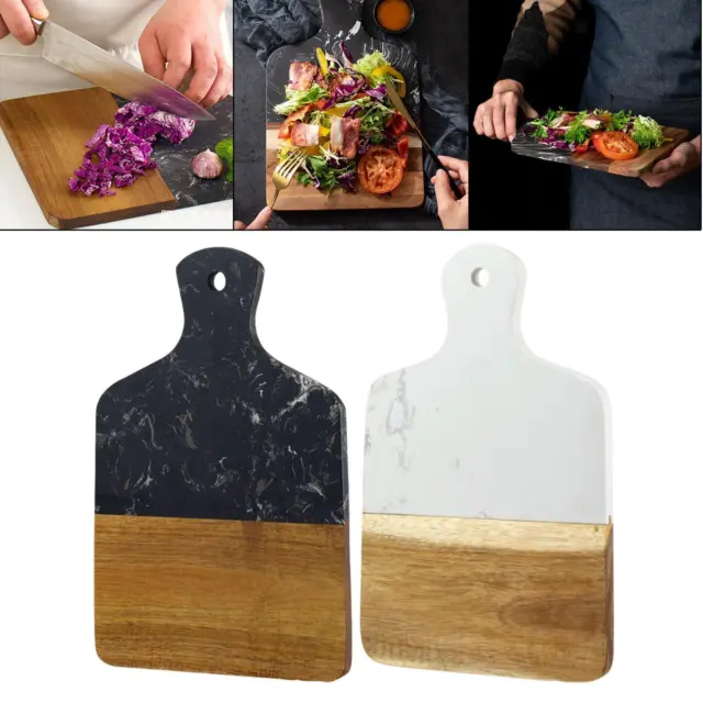 Kitchen Wooden Marble Cheese Board Rectangular Easy-Grip Chopping Boards