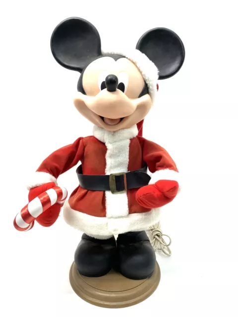 VINTAGE SANTAS BEST Holiday Animated Candy Cane Mickey Mouse Disney ...