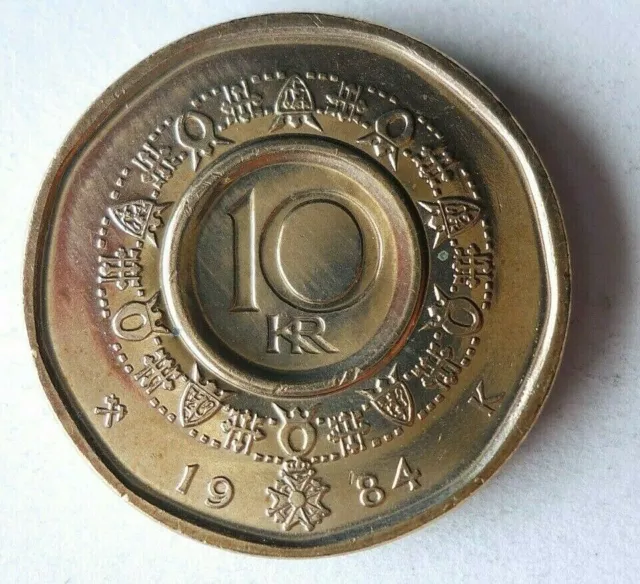1984 NORWAY 10 KRONER - AU/UNC - Collectible Coin - FREE SHIP - Bin #330