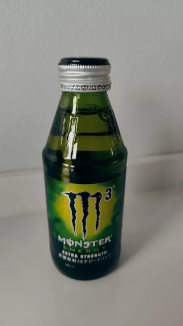 MONSTER Energy Drink M3 Extra Strenght Japan Flasche Glas (voll) Import Sammler