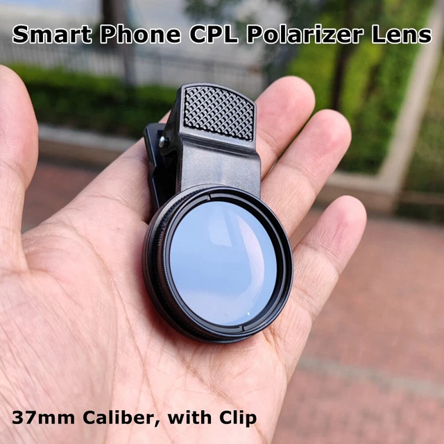 For Smart Phone Camera Lens Acce Circular Polarizer Lens Clip Filter CPL 37mm