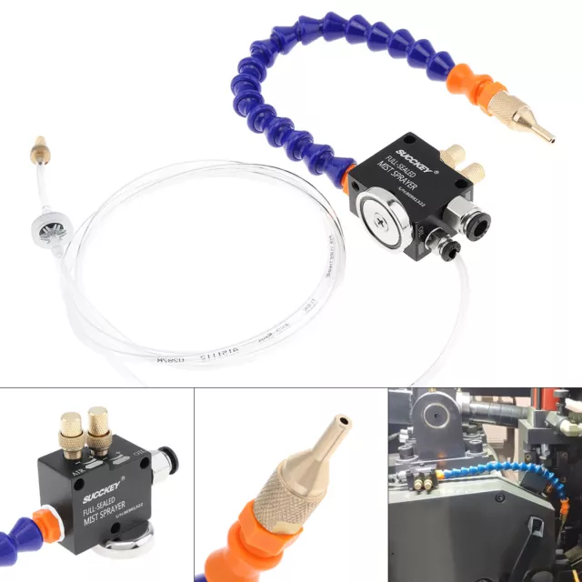 Fully Sealed Mist Coolant Lubrication Spray System for CNC Lathe Milling Machine