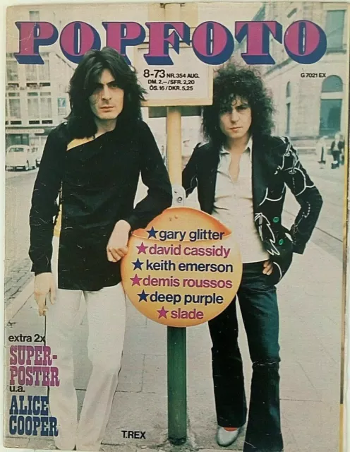 Popfoto Magazine August 1973 TRex Slade Keith Emerson David Cassidy Gary Glitter