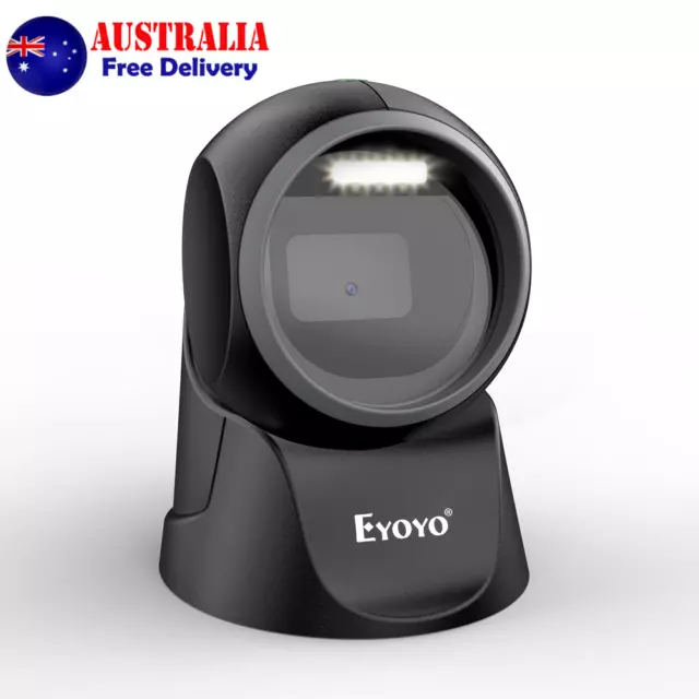 Eyoyo Desktop Barcode Scanner 1D 2D QR Code Scanner Reader Automatic Scanning