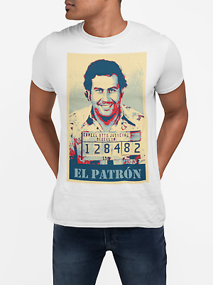 T-Shirt Escobar El Patron classica gangster narco anni '80 pop art Pablo t-shirt 3