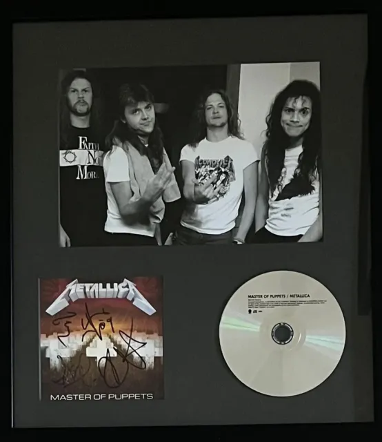 Metallica - Master Of Puppets Signed Autographed Cd Display Frame