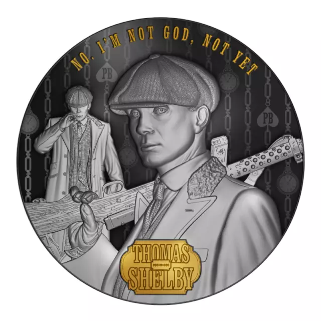 2023 Niue Peaky Blinders Thomas Shelby 2oz Silver Ultra High Relief Coin