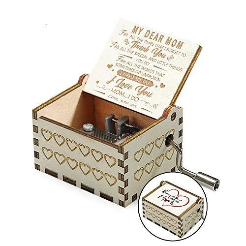 Music Box Mother Gifts from Son You are My Sunshine Vintage Engraved Mechanism