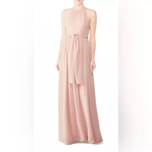 Monique Lhuillier Bridesmaid Pink Daniela Gown Size 10 US $270