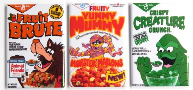 Cereal Monster FRIDGE MAGNET Set B cereal box yummy mummy fruit brute