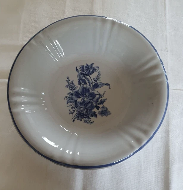Plat Carré Ancien Bruno Evrard – Décor Floral, Fond Vert Pomme – Porcelaine Française