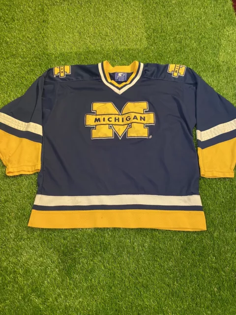 Vintage U of M Michigan Starter Jersey Hockey Men’s Large
