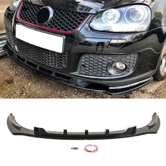 Fits VW Golf MK5 GTI GT TDI 2004-2009 Front Lip Splitter Spoiler Gloss Black