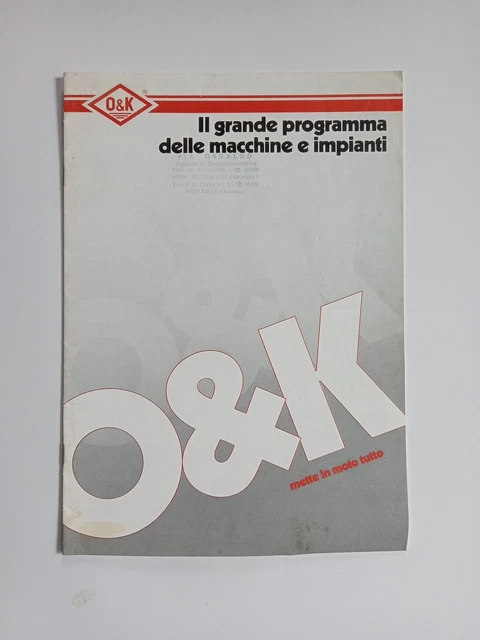 Depliant Brochure Catalogo Gamma Completa Mezzi Da Cava e stradali O&K