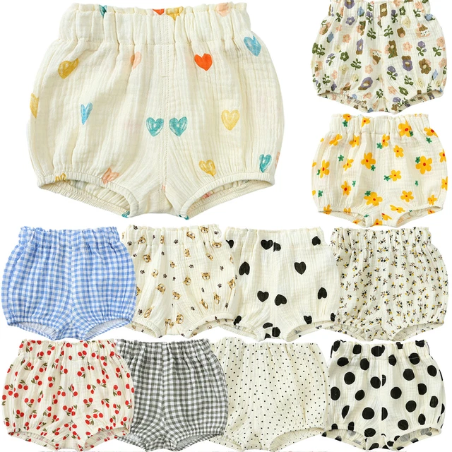 Pantaloncini vita Bloomers Bambini Ragazze carini stampati Bloomers Copertura Pannolini