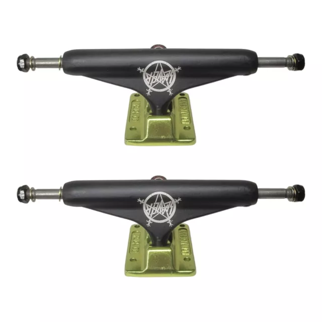 Independent Truck Co Hollow Forged Skateboard Trucks  Black/Green - SALE WAS £90