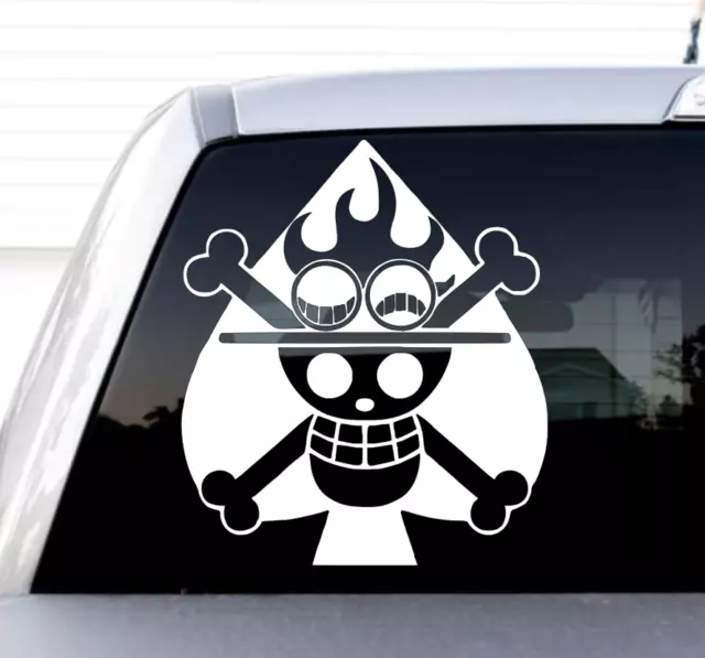 Vinyl Decal Truck Car Sticker Laptop - Anime One Piece Ace D Pirate Luffy Bro