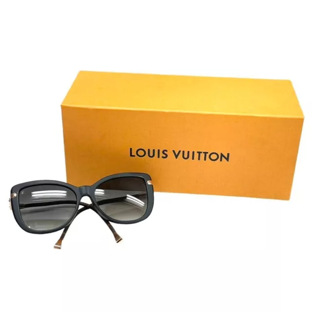 LOUIS VUITTON Charlotte sunglasses Z0781E black flame 13.5cm Temple 10 cm  W/Box