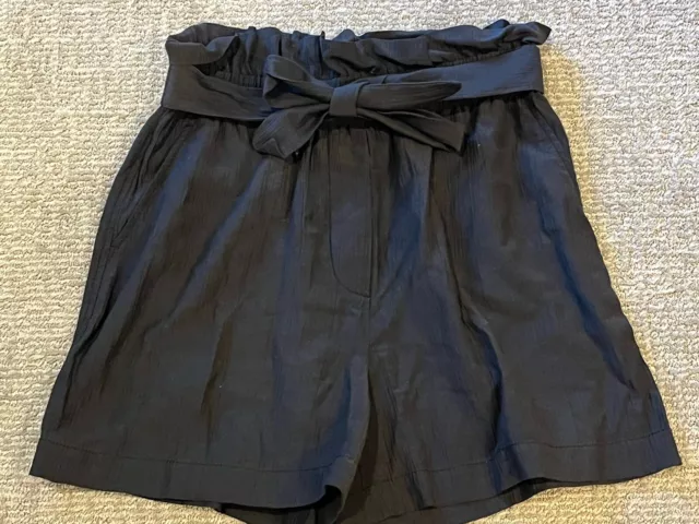 Phillip Lim 3.1 Black 8 Stretchy Waist Tie Pull-On Shorts Women’s EUC