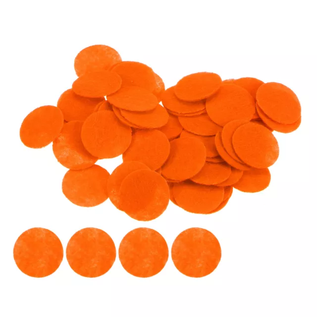 200pcs Round Felt Circles, 20mm 3/4" Craft Felt Pads Non-Woven Fabric Pad Orange