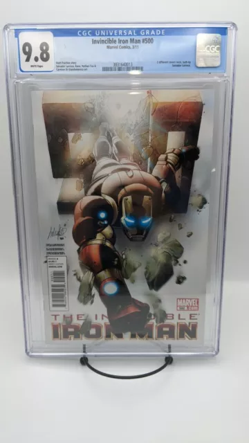 INVINCIBLE IRON MAN #500 (Marvel Comics, 2011) CGC Graded 9.8 ~ White Pages