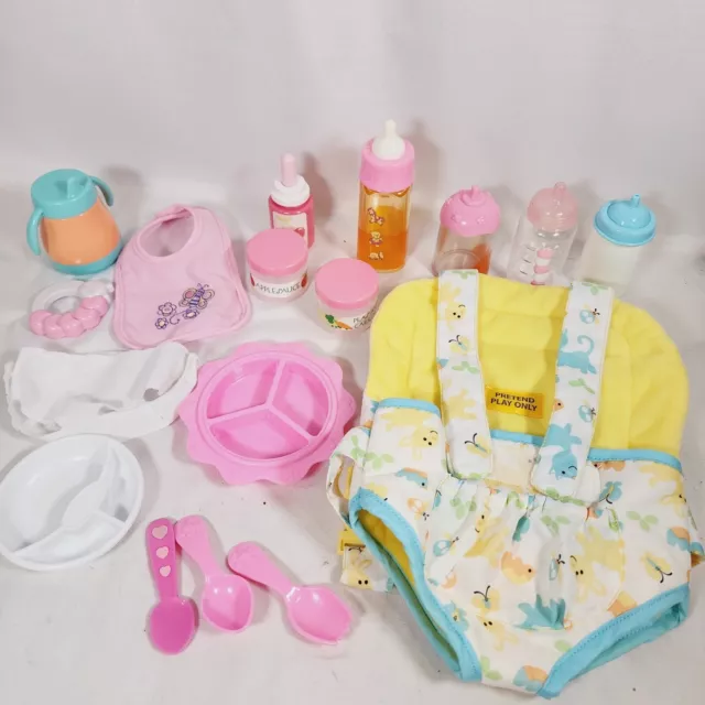 Melissa & Doug Doll Carrier, Bottles, Feeding Set - 15" Bitty Baby American Girl