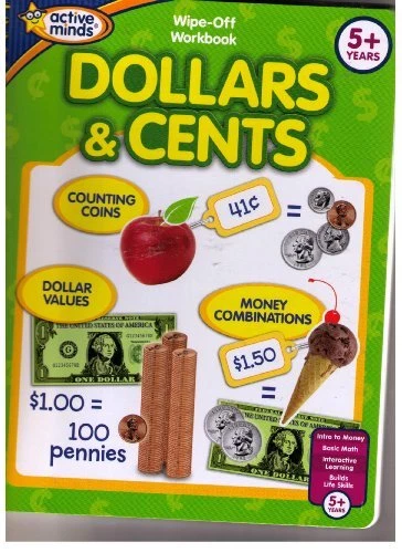 DOLLARS & CENTS (WIPE OFF WORKBOOK) By Kevin Causan & Mike Miller **Excellent**