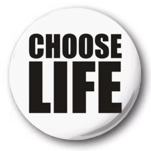 CHOOSE LIFE - 1 inch / 25mm Button Badge - Wham George Michael Jitterbug 80's