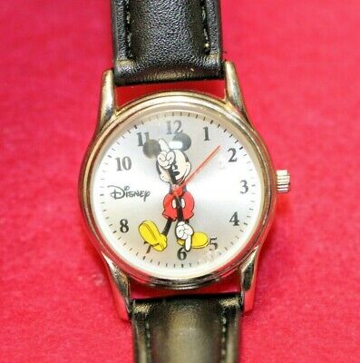 Working Condition Disney Accutime MK1003 Mickey Mouse Quartz Wrist Watch