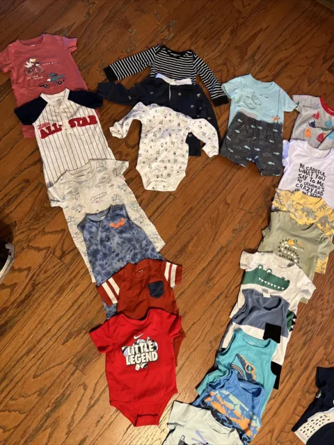 Big 20 pc Lot Infant Baby Boy Clothes Size 6 - 9 Month Pants Shirts Fall Winter