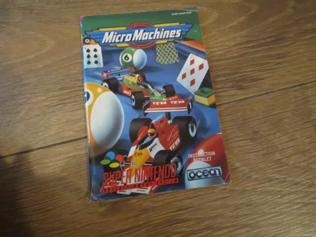 Micro Machinette Snes Gioco Super Nintendo. Manuale Pal