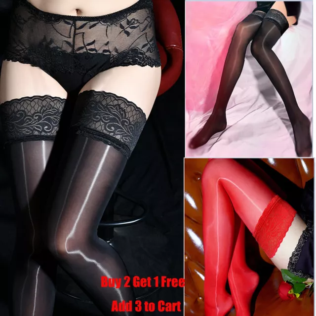 Lady's Lace Top Stay Up Stockings Thigh-High Sheer Pantyhose Stockings For Women