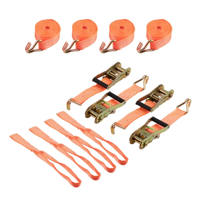 4 Stücke 2T Spanngurt Radsicherung Reifengurt für Auto Transport PKW 2 Tone