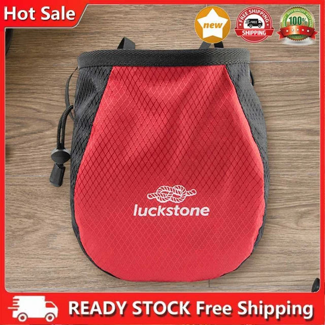 Chalk Bag cinturón ajustable bolsa de almacenamiento resistencia al desgarro para fitness (R