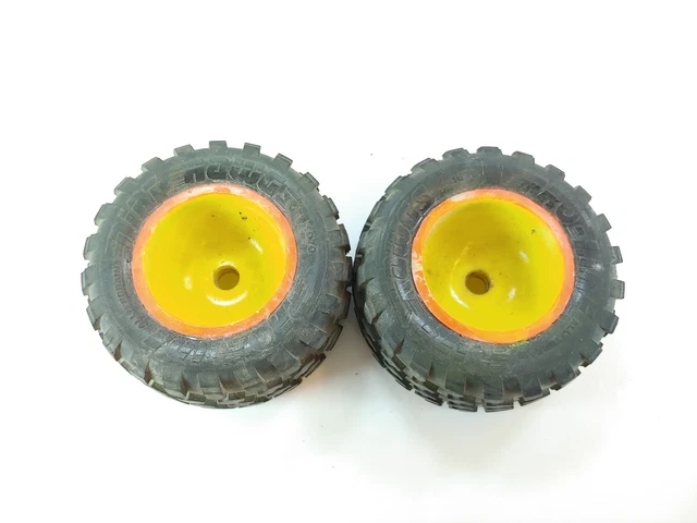 2x Vintage Proline Dirt Hawgs 2.2" Stadium Truck Tires Bearing Hub Front Wheels