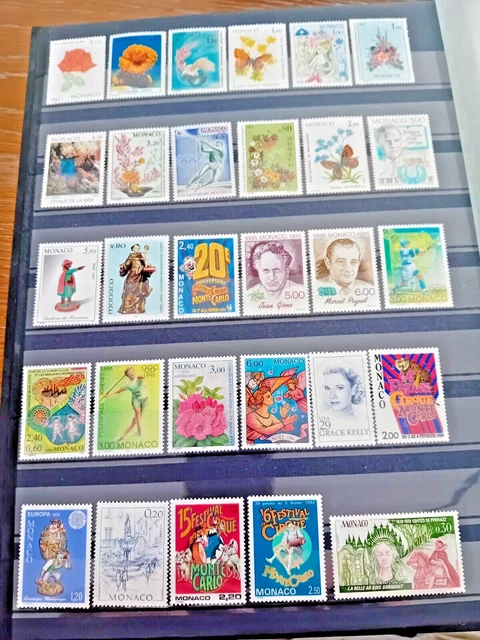 Lot de 29 timbres neufs Monaco (Lot 8) Très bon état