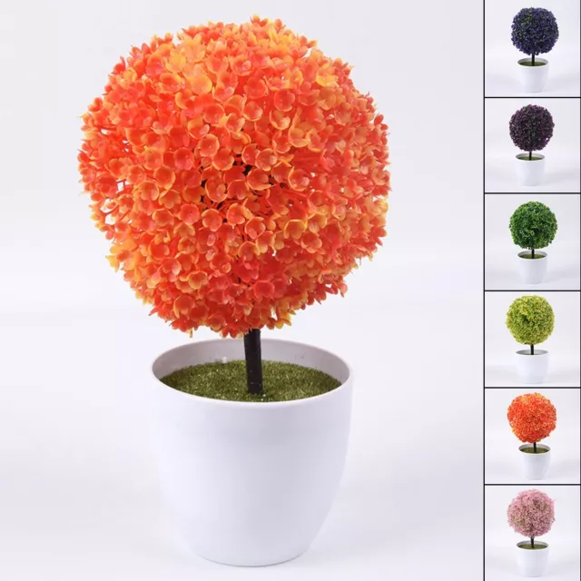 26cm Décorative Artificiel En / Extérieur Balle Plante Arbre Pot Jardin Décor