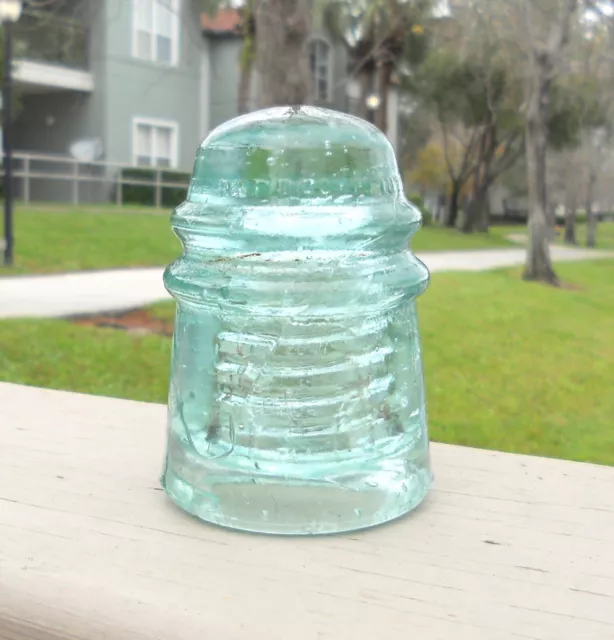 Great Ice Aqua Cd 120 Patent 1871 Glass Insulator
