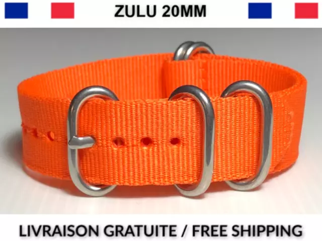 ★ 20Mm Zulu ★ Bracelet Montre Sangle Band Nylon Watch Strap Military Fashion 007