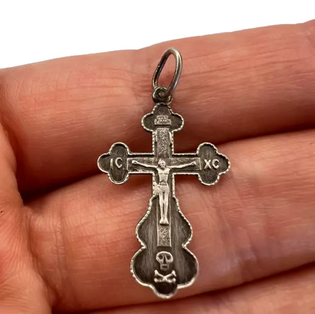 Black Gothic Rosary Inverted Cross Charm Satanic Devil Pendant Necklace  Jewelry