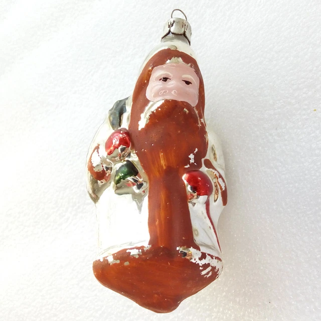 Vecchio ornamento di Natale in vetro vintage, albero di Natale, decorazione...