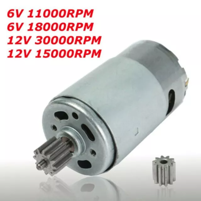 6V/12V 18000-30000RPM Electric Motor Gear Box Gears For Kids Ride On Car