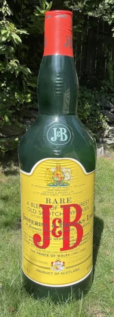 Extra Large Inflatable Scotch Whiskey Bottle J & B Blow up 68" Tall Party Prop