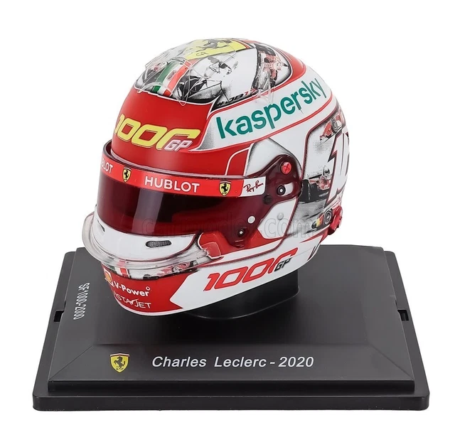 Casque F1 Charles Leclerc 2021 – Échelle 1/5 – Spark – Miniature Neuve