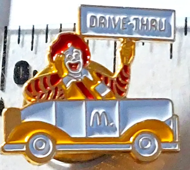 McDonald's Ronald McDonald DRIVE THRU SIGN Lapel Pin (050923)